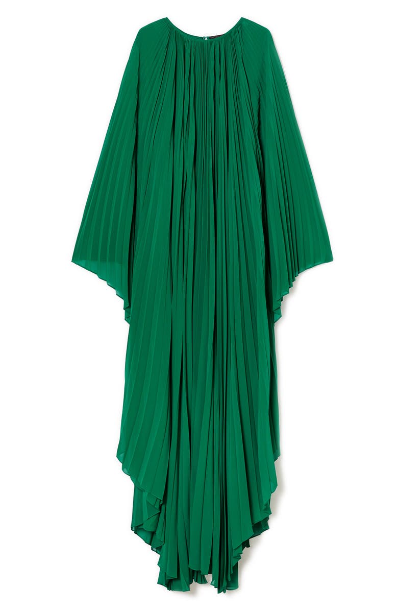 Marina Rinaldi Battage Pleated Long Sleeve Dress, Alternate, color, 