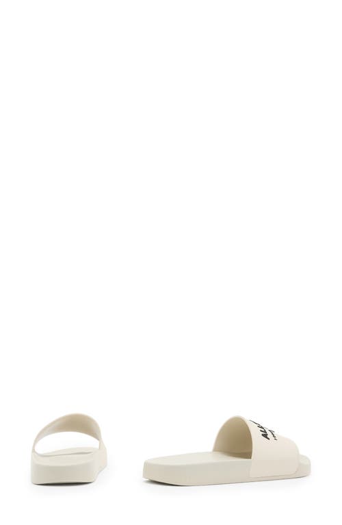 Allsaints Underground Logo Slip On Slides In White