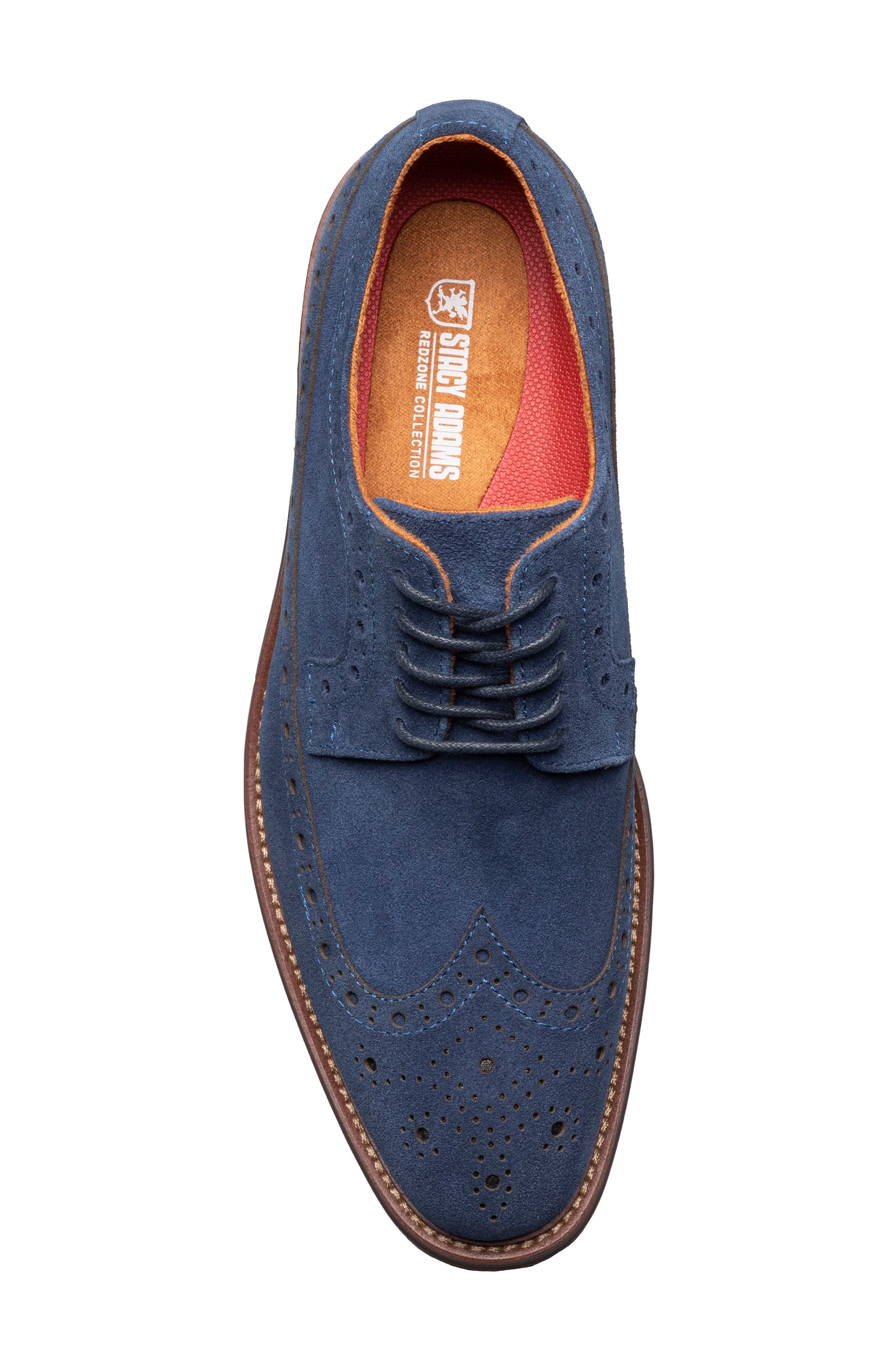 Marligan Suede Longwing Derby, Alternate, color, NAVY SUEDE