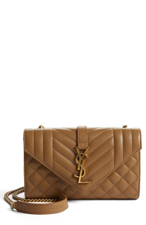 Small Envelope Chain Strap Leather Shoulder Bag