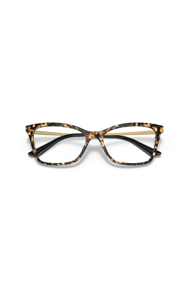 Dolce&Gabbana 54mm Rectangle optical glasses, Alternate, color, Black
