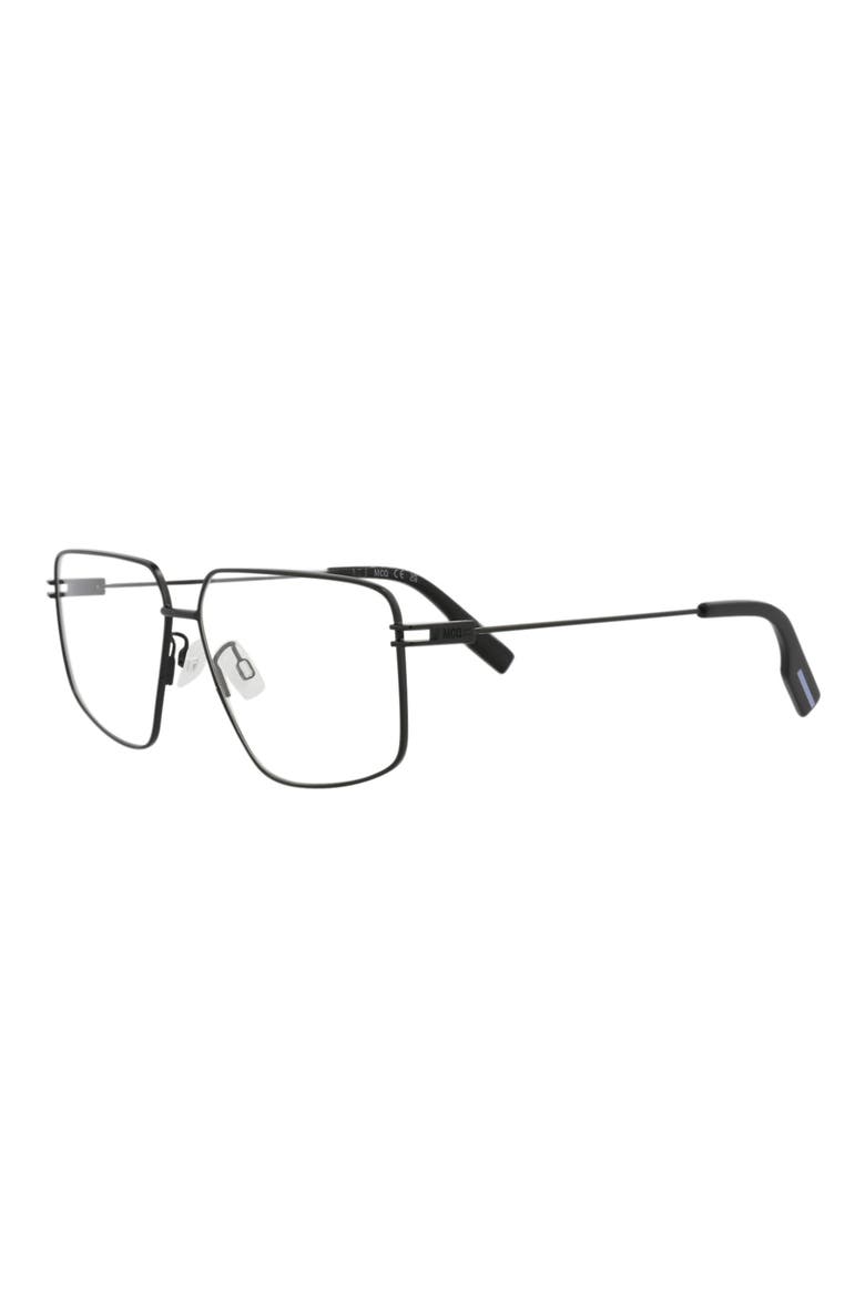 58mm Square Optical Glasses, Alternate, color, BLACK BLACK TRANSPARENT