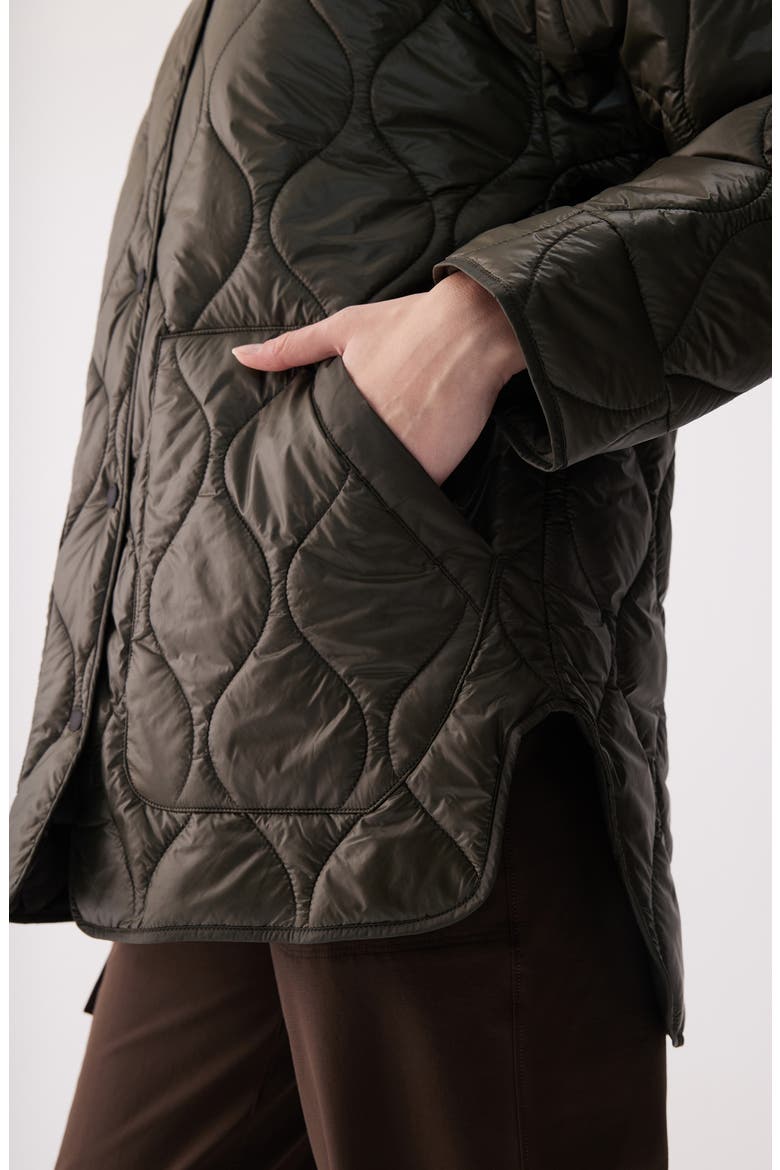 Cassandra Quilted Jacket, Alternate, color, OLIVE