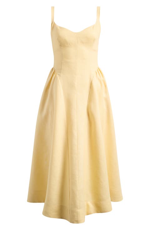 Birdie Linen Fit & Flare Dress
