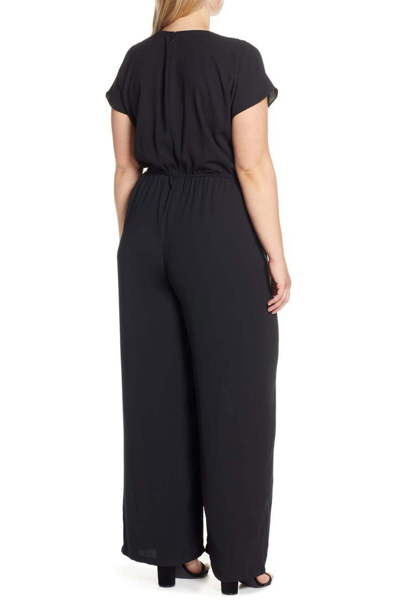 Halogen<sup>®</sup> Faux Wrap Jumpsuit, Alternate, color, 