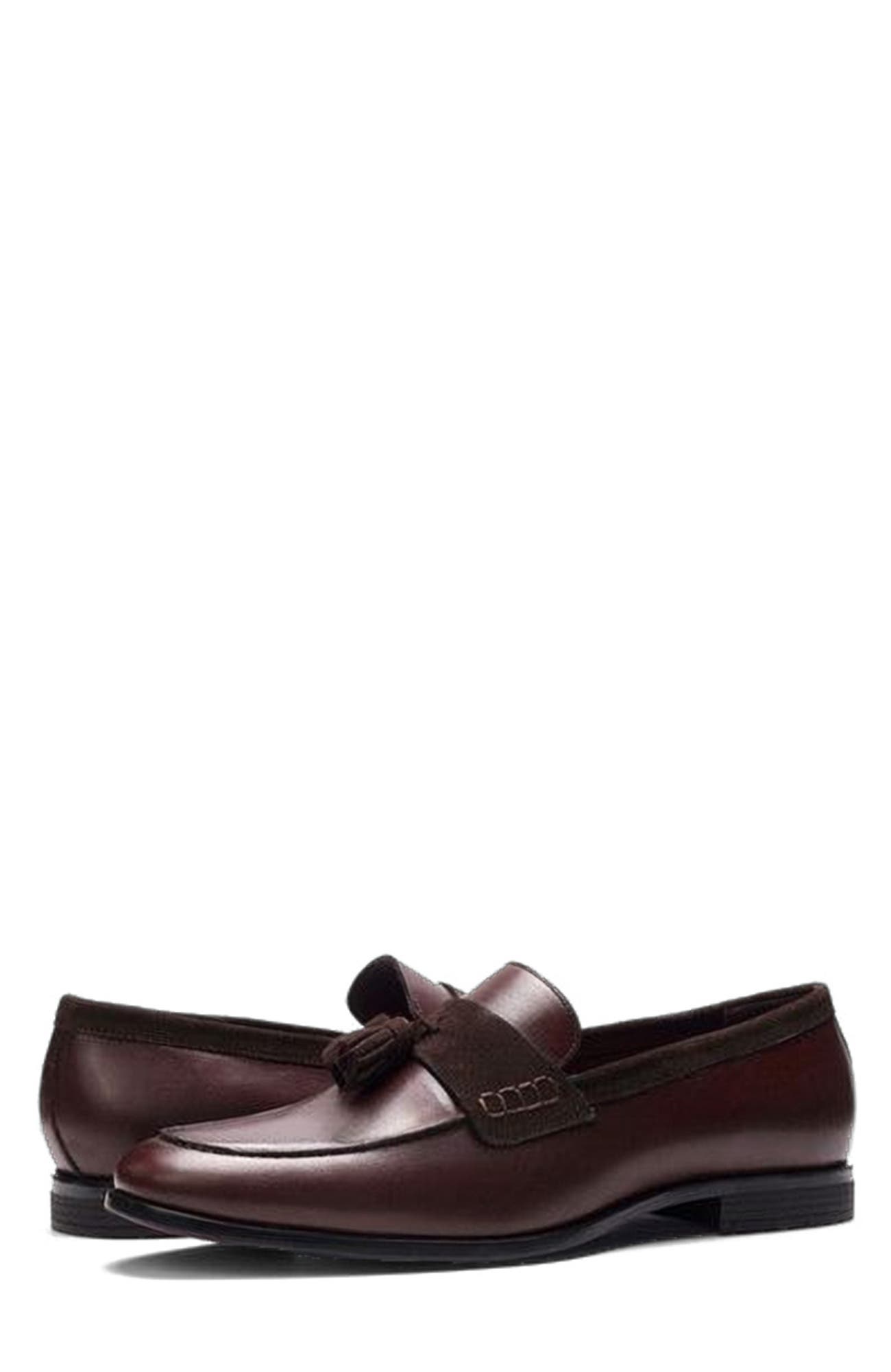 Laurent Tassel Loafer, Alternate, color, Brown Leather