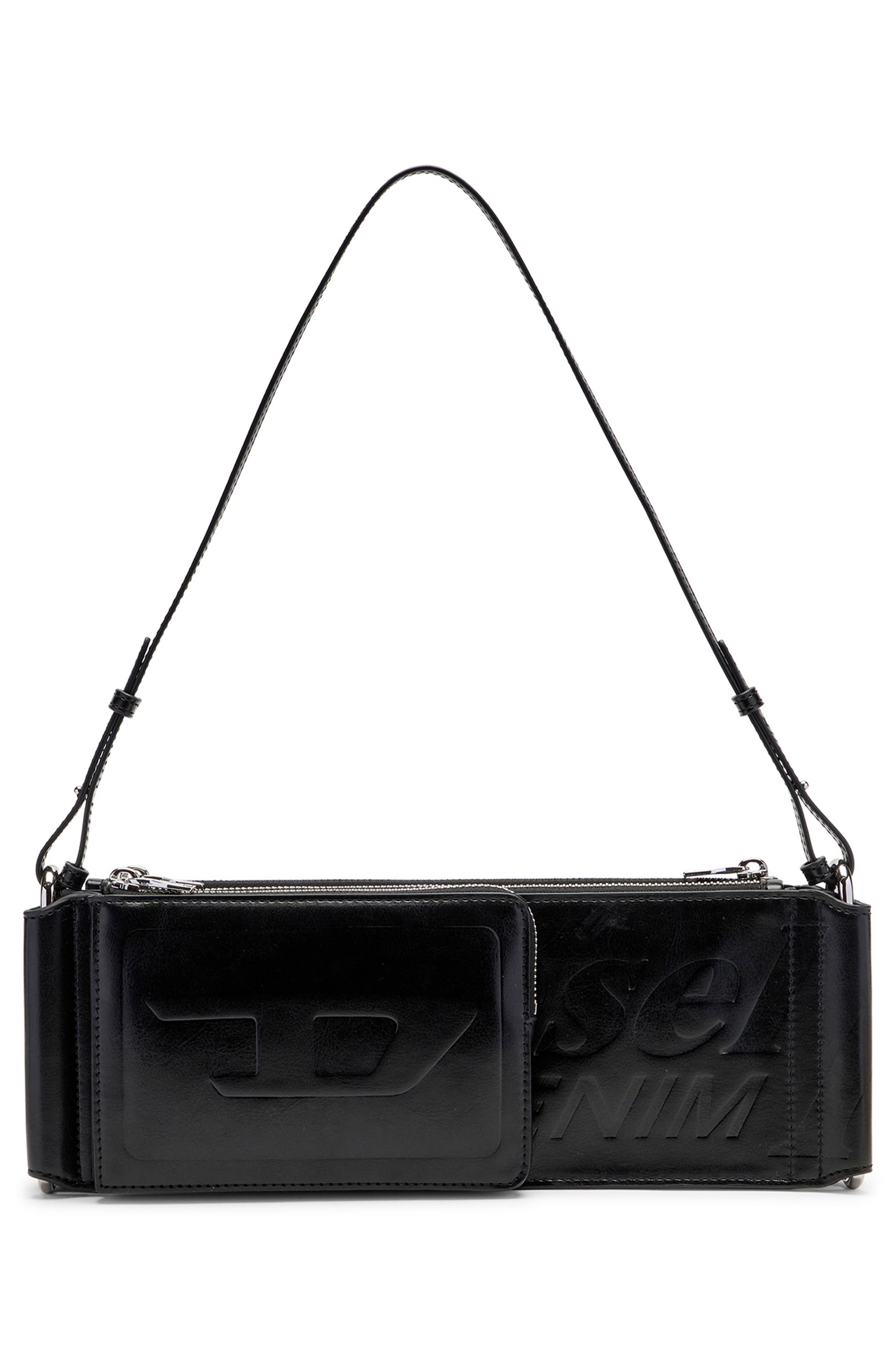 DIESEL<sup>®</sup> Flag-D-Modular Logo Embossed Shoulder Bag, Alternate, color, Black