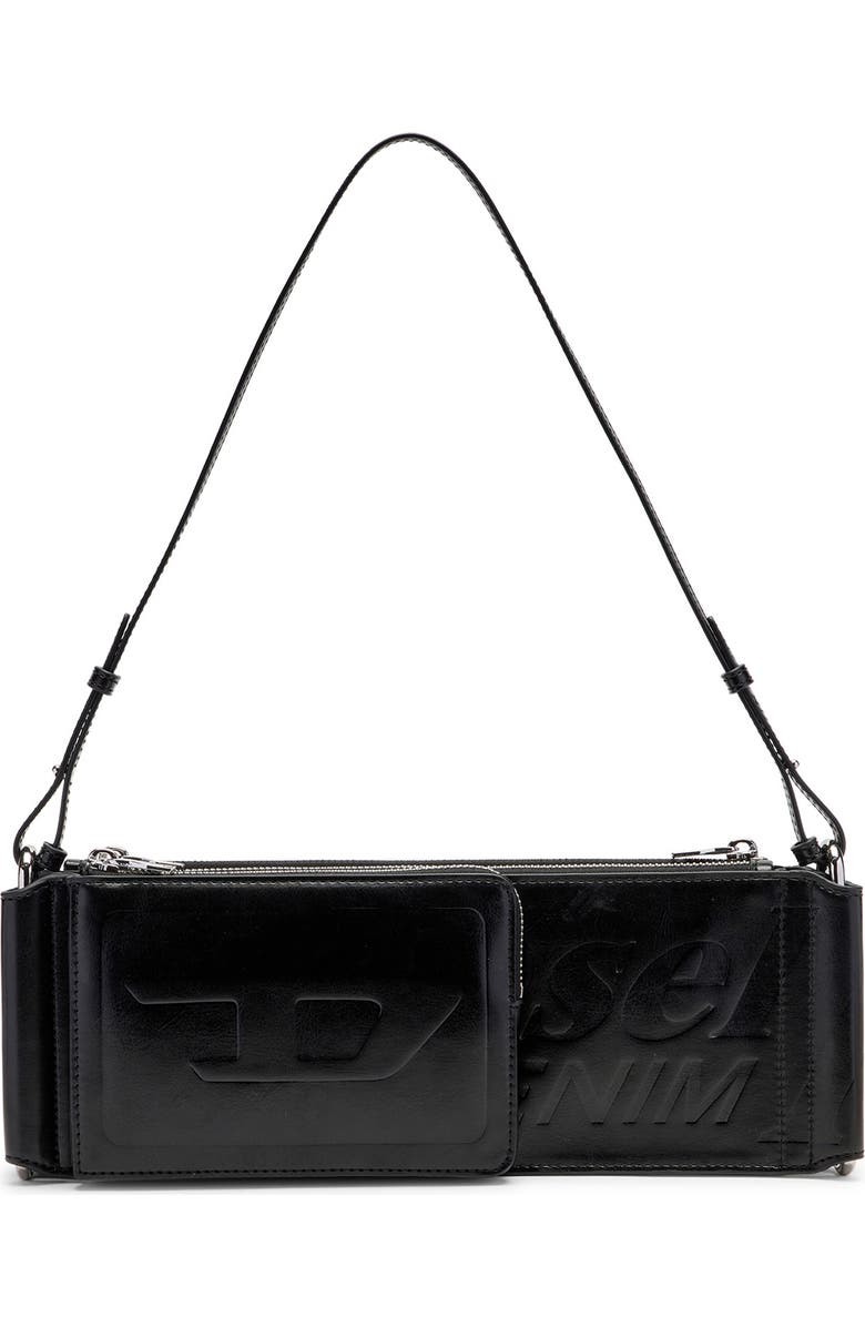 DIESEL<sup>®</sup> Flag-D-Modular Logo Embossed Shoulder Bag, Alternate, color, Black