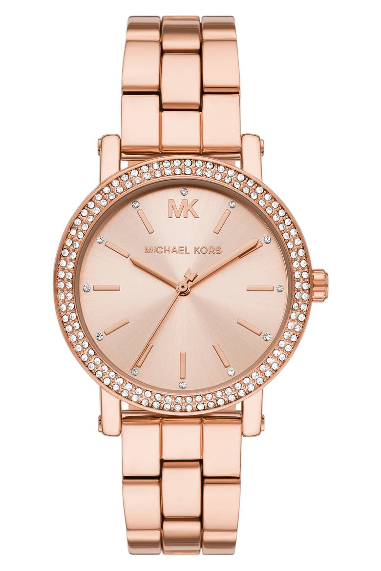 Corey Two-Tone Bracelet Watch, 38mm, Main, color, ROSE GOLD