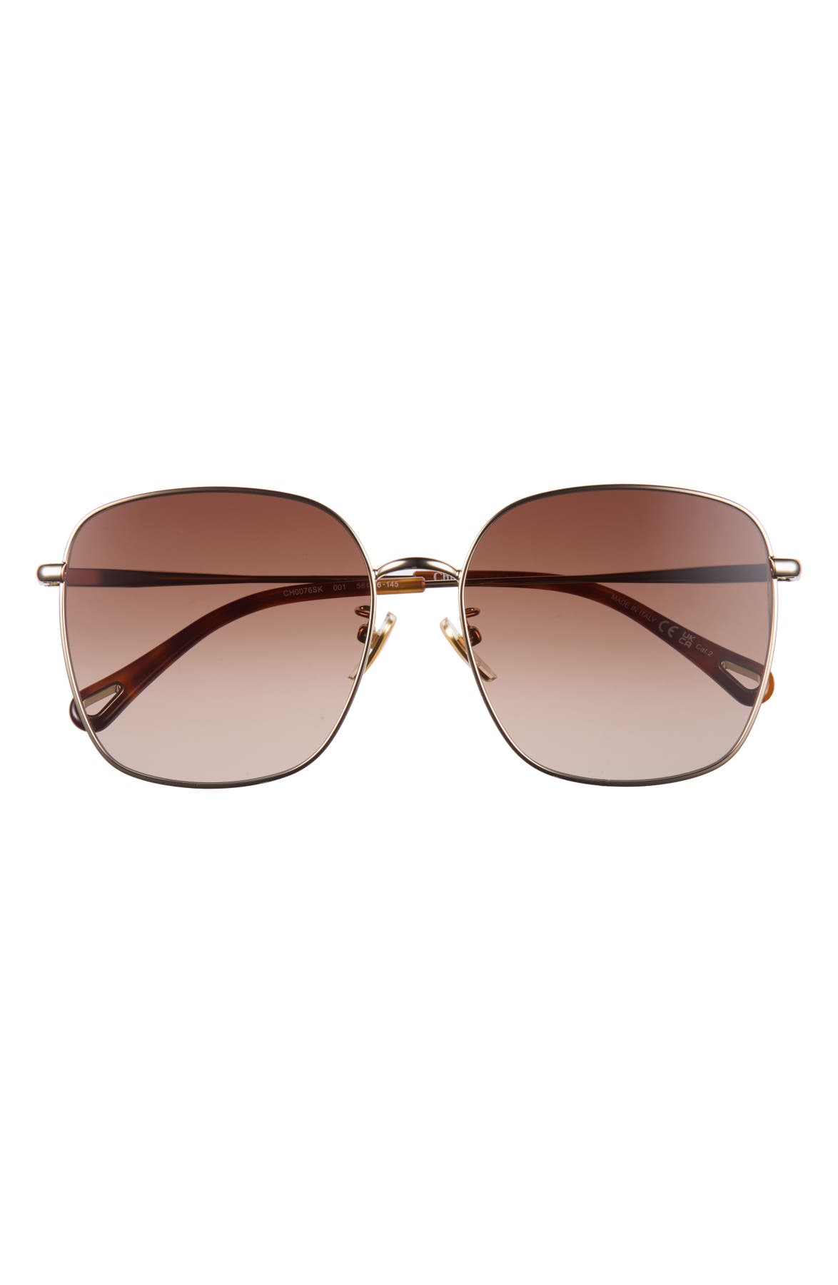 Chloé 58mm Gradient Square Sunglasses