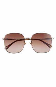 58mm Gradient Square Sunglasses