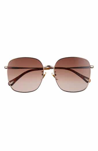 58mm Gradient Square Sunglasses