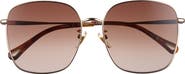 Chloé 58mm Gradient Square Sunglasses