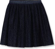Lands' End Girls Pleated Metallic Skirt