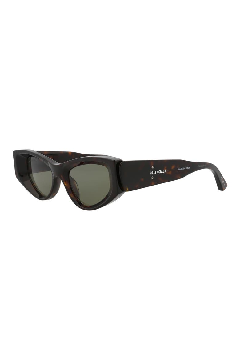 48mm Angled Oval Sunglasses, Alternate, color, HAVANA HAVANA GREEN