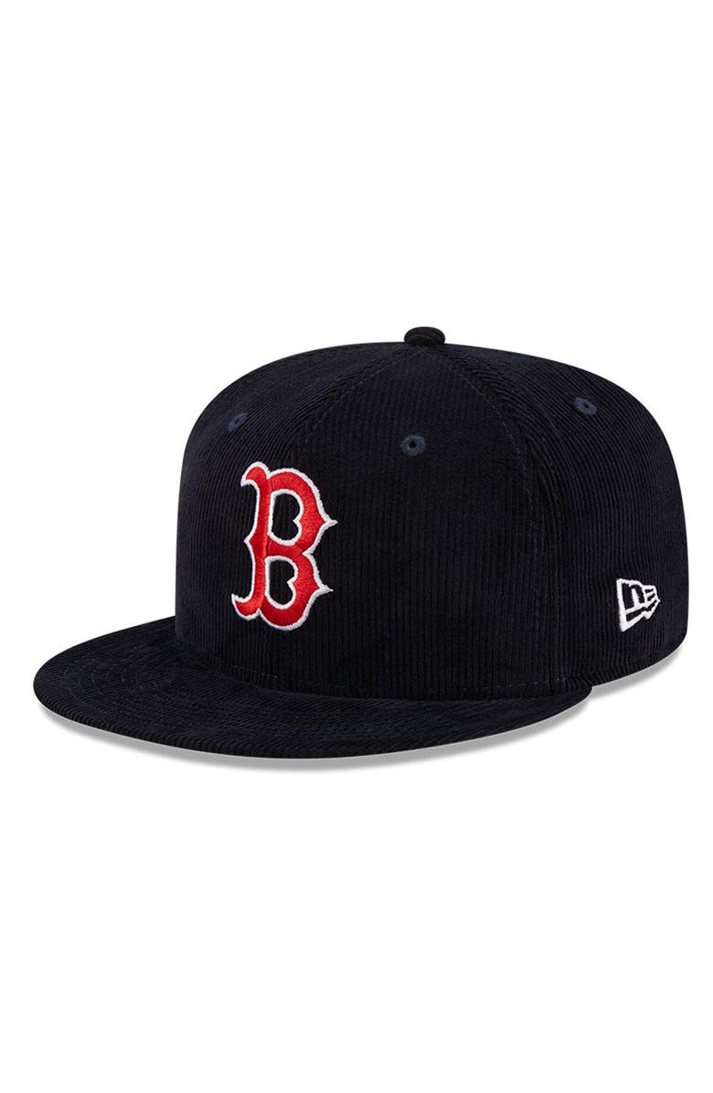 New Era Men's New Era Navy Boston Red Sox Throwback Corduroy 59FIFTY Fitted Hat, Alternate, color, 