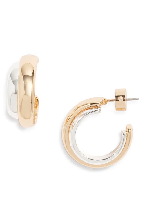 Nordstrom Two-tone Double Hoop Earrings In Gold