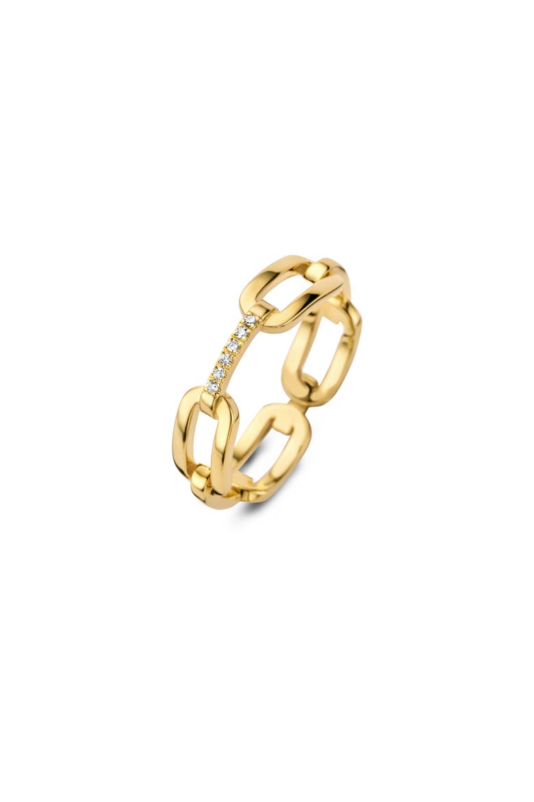 Unchain Diamond Ring |  6 natural diamonds | 925 Sterling Silver | Ring | 7 | Yellow 18k-Gold Plated, Main, color, Yellow 18k Gold Plated