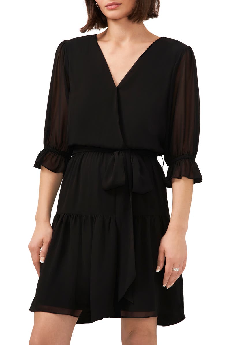 Halogen<sup>®</sup> Surplice Faux Wrap Dress, Alternate, color, 