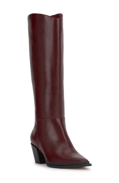 Hemmia Pointed Toe Knee High Boot (Women)