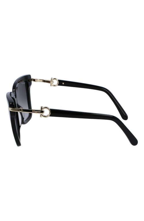 Ferragamo 57mm Polarized Rectangular Sunglasses In Multi