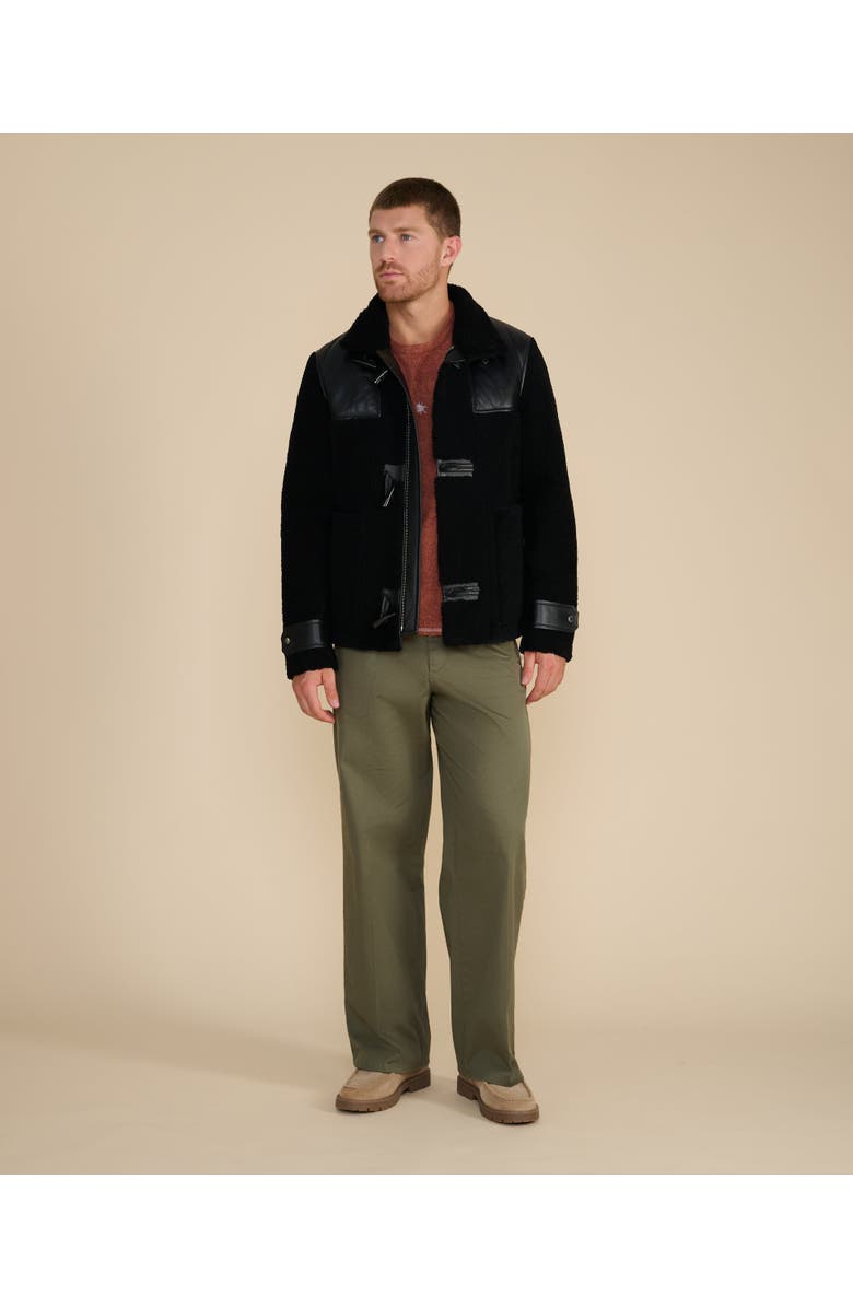 Furniq UK Vincent Sheepskin Jacket, Alternate, color, Black