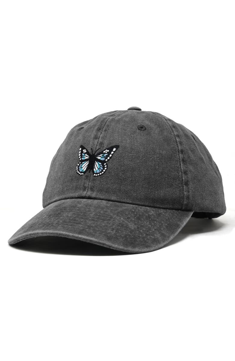 Dalix Butterfly Hat, Alternate, color, Washed Black