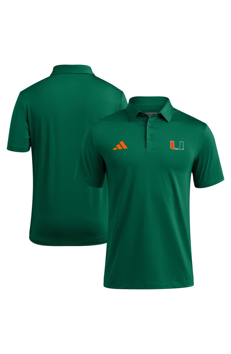 adidas Men's adidas Green Miami Hurricanes Ultimate 365 Polo, Alternate, color, Green