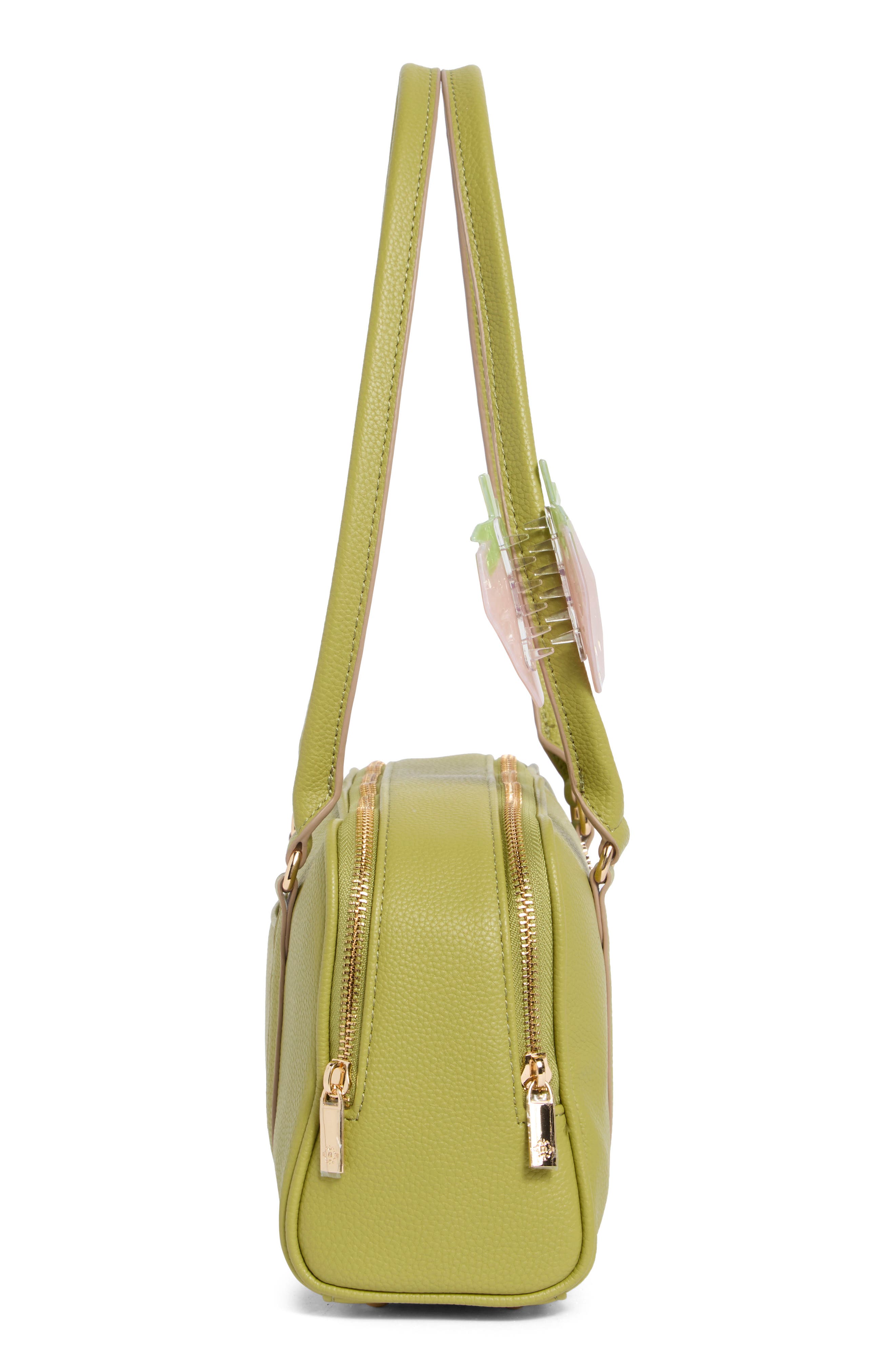 Nanette Lepore East/West Double Section Shoulder Bag, Alternate, color, Algae Bloom