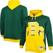 Mitchell & Ness Men's Mitchell & Ness Green/Gold Green Bay Packers Big & Tall Big Face Pullover Hoodie
