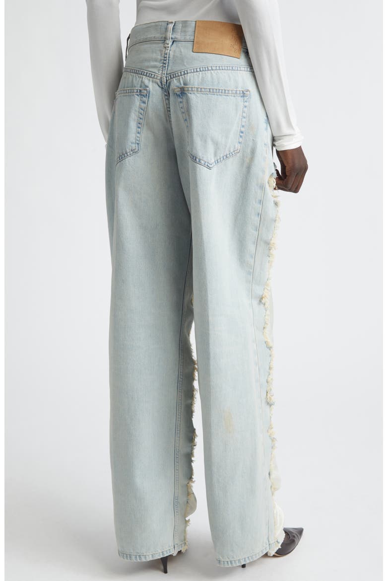 Bonnie Destroyed Wide Leg Jeans, Alternate, color, DUSTY BLUE