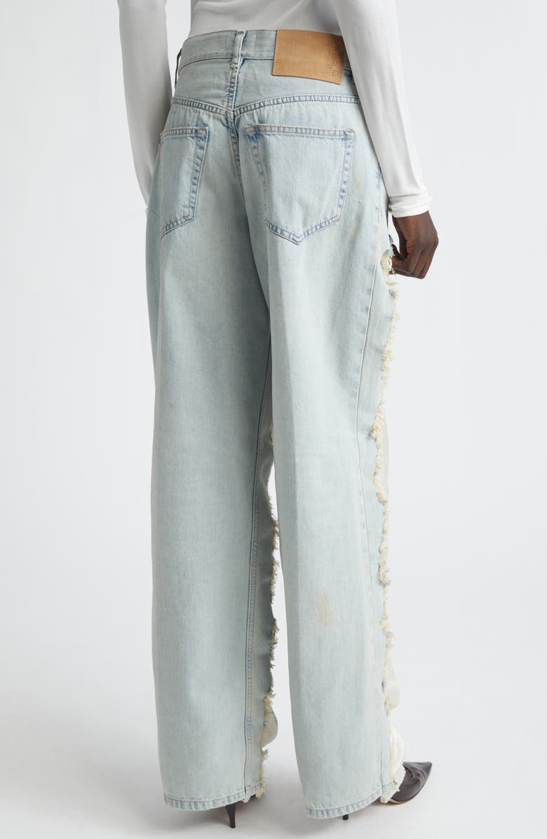Haikure Bonnie Destroyed Wide Leg Jeans, Alternate, color, Dusty Blue