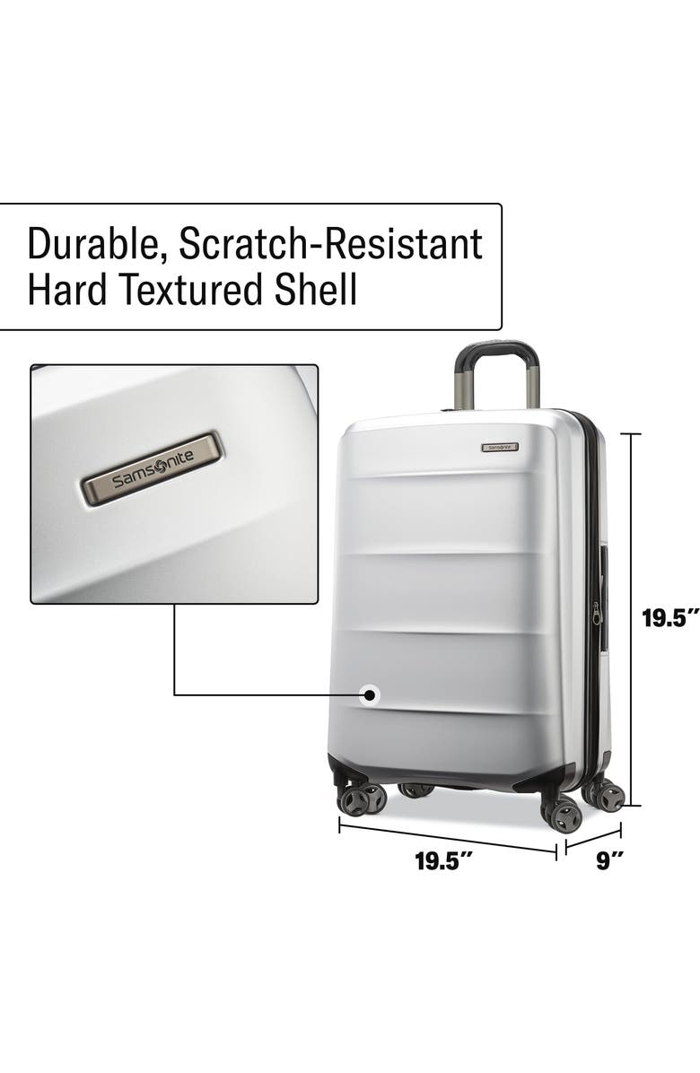 Samsonite Octiv Hardside Spinner Carry-On Luggage, Alternate, color, Aluminum Silver