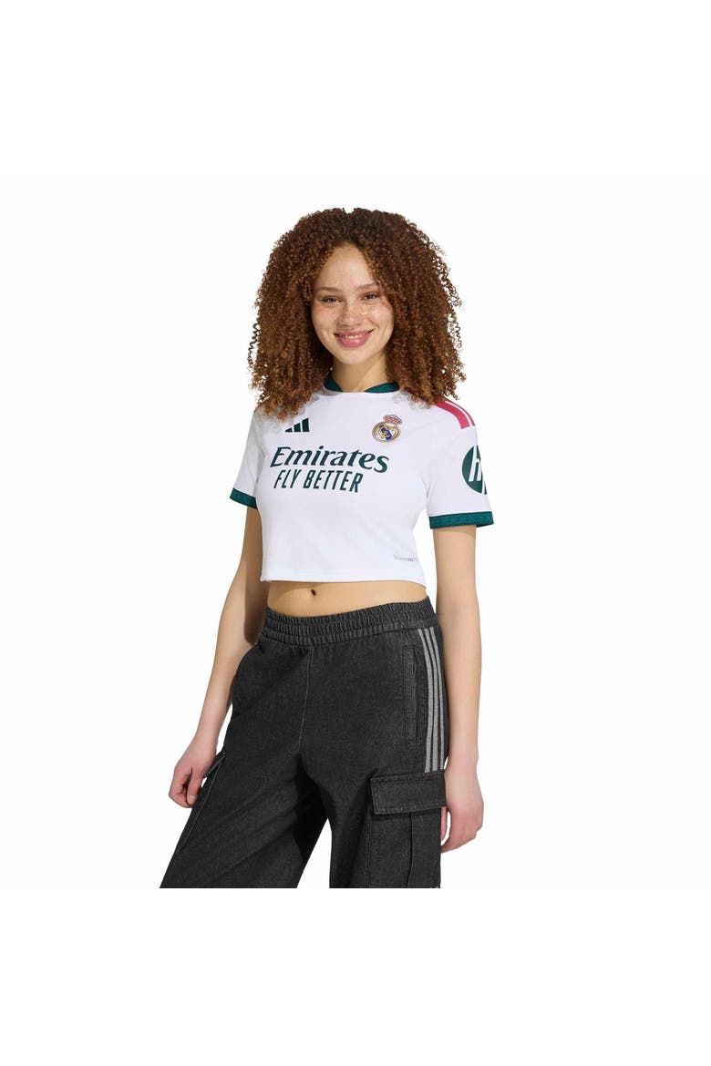 Women's adidas White Real Madrid 2026/27 Home Cropped Replica Jersey, Main, color, White