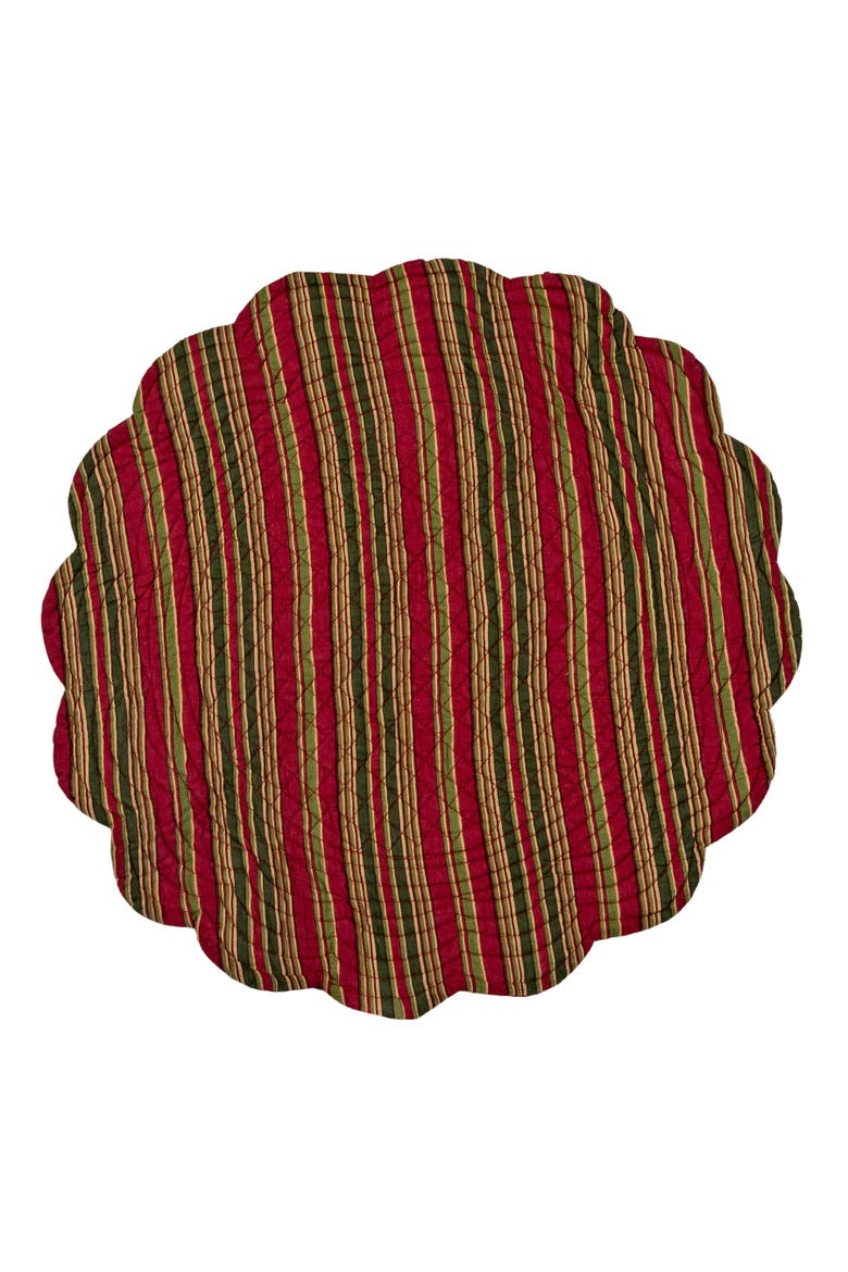 Maureen Floral Reversible Round Set of 6 Placemats17", Alternate, color, Red