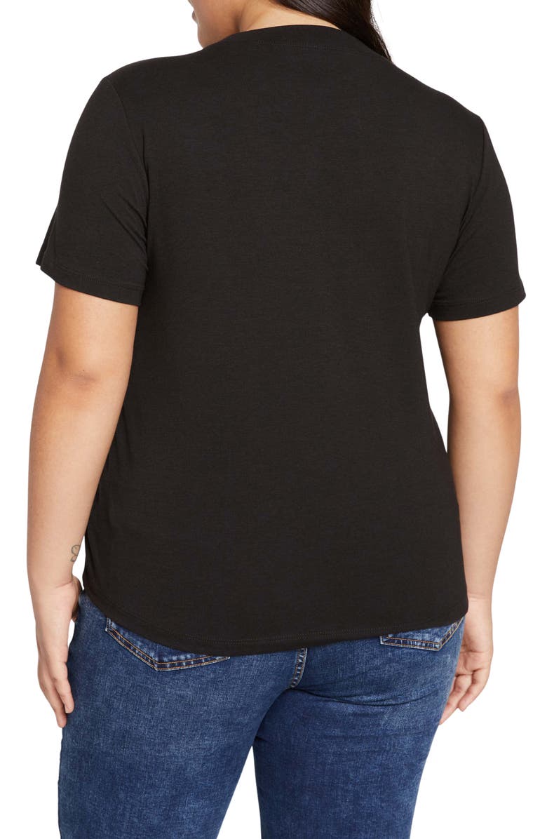 Universal Standard Garcon T-Shirt, Alternate, color, Black