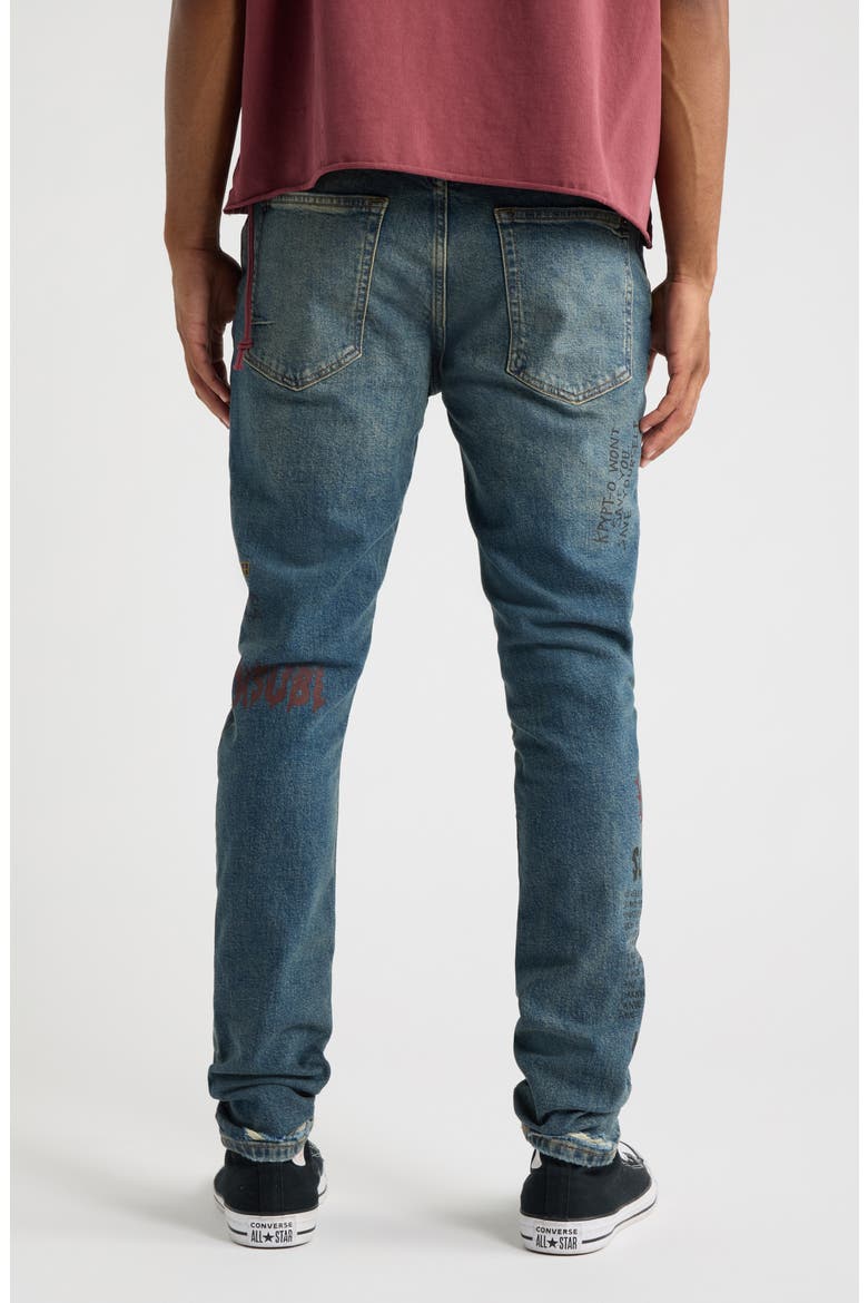 Van Winkle Billy Blue Skool Skinny Jeans, Alternate, color, DENIM