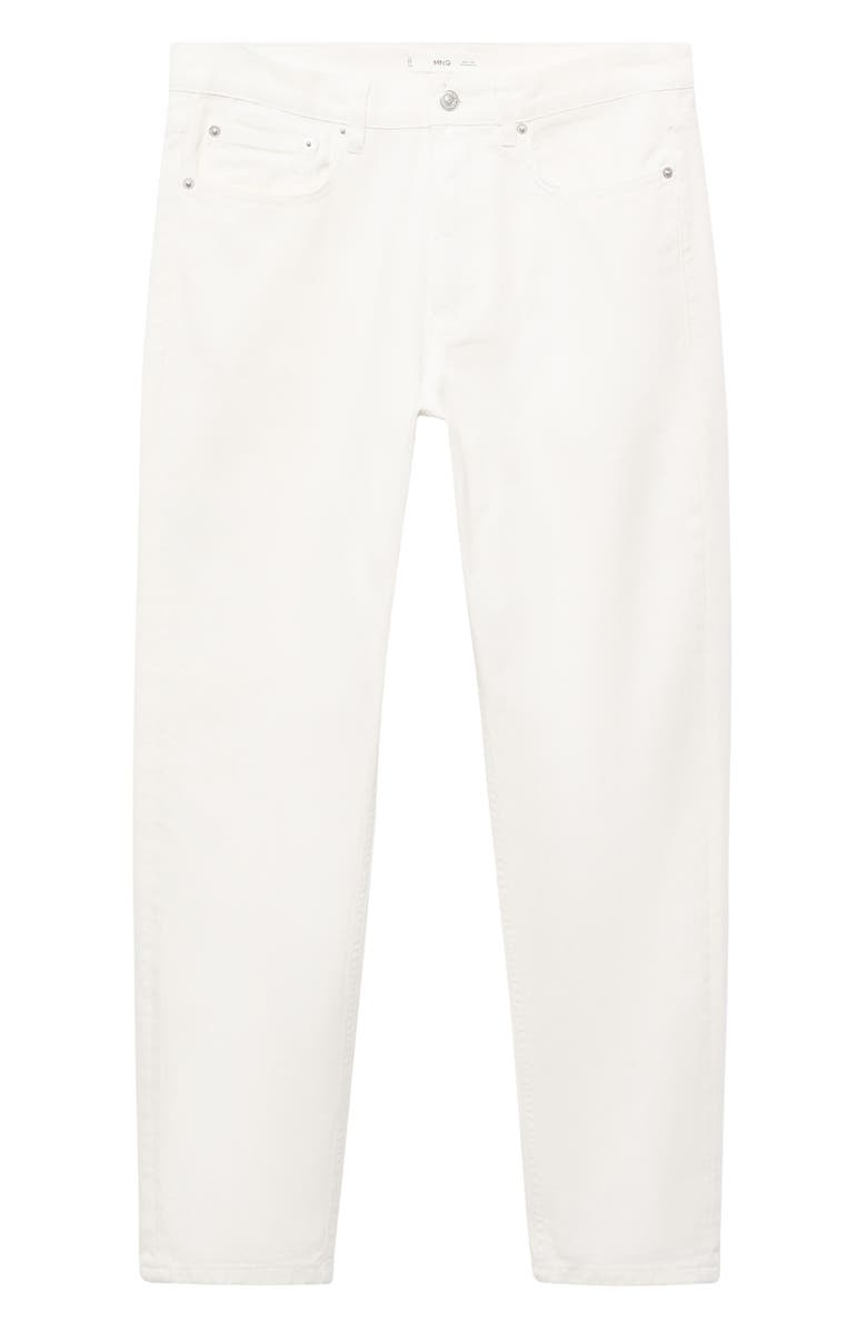 MANGO Lore Tapered Straight Leg Jeans, Alternate, color, Off White