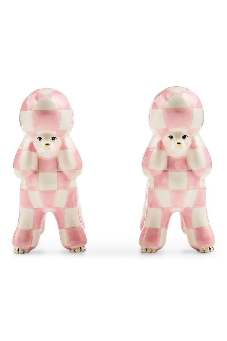 Rosy Poodle Salt & Pepper Shaker Set, Alternate, color, ROSY