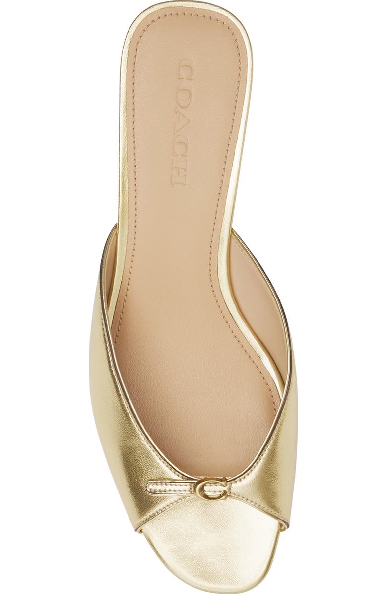 COACH Margot Kitten Heel Sandal, Alternate, color, Gold