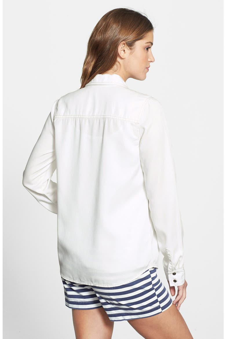 Long Sleeve Chambray Shirt, Alternate, color, CREAM CLOUD