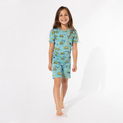 Bellabu Bear Minions Banana Kids 2-piece Short Sleeve & Shorts Pajama Set In Minions Banana