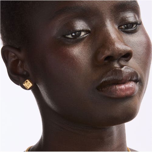 Susan Caplan 1980s Vintage Square Stud Earrings