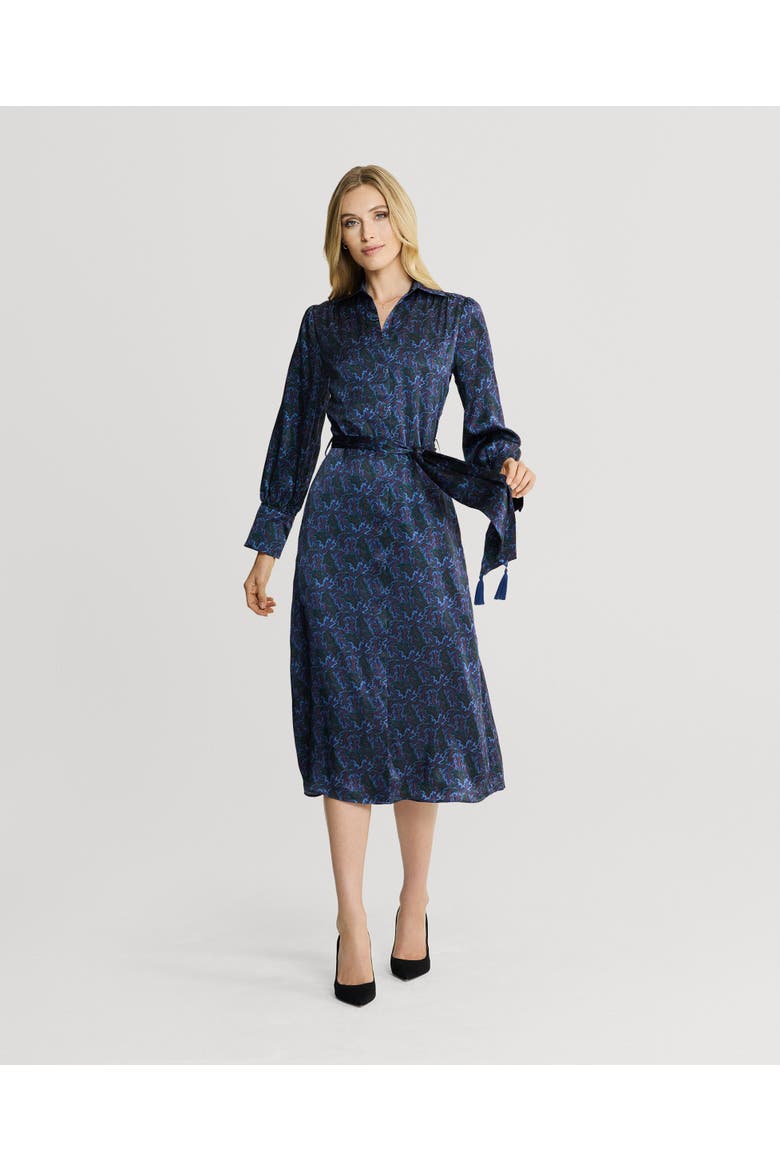 Birch Shirt Dress, Alternate, color, Blue/Burgundy/Green
