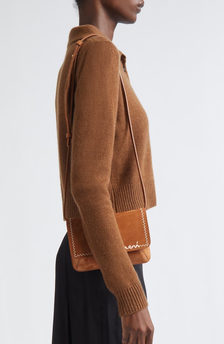 Marni Small Basket Faux Fur Handbag, Alternate, color, Citronelle