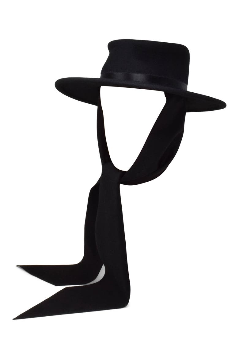Morgan Wool, Silk & Cashmere Hat, Main, color, BLACK
