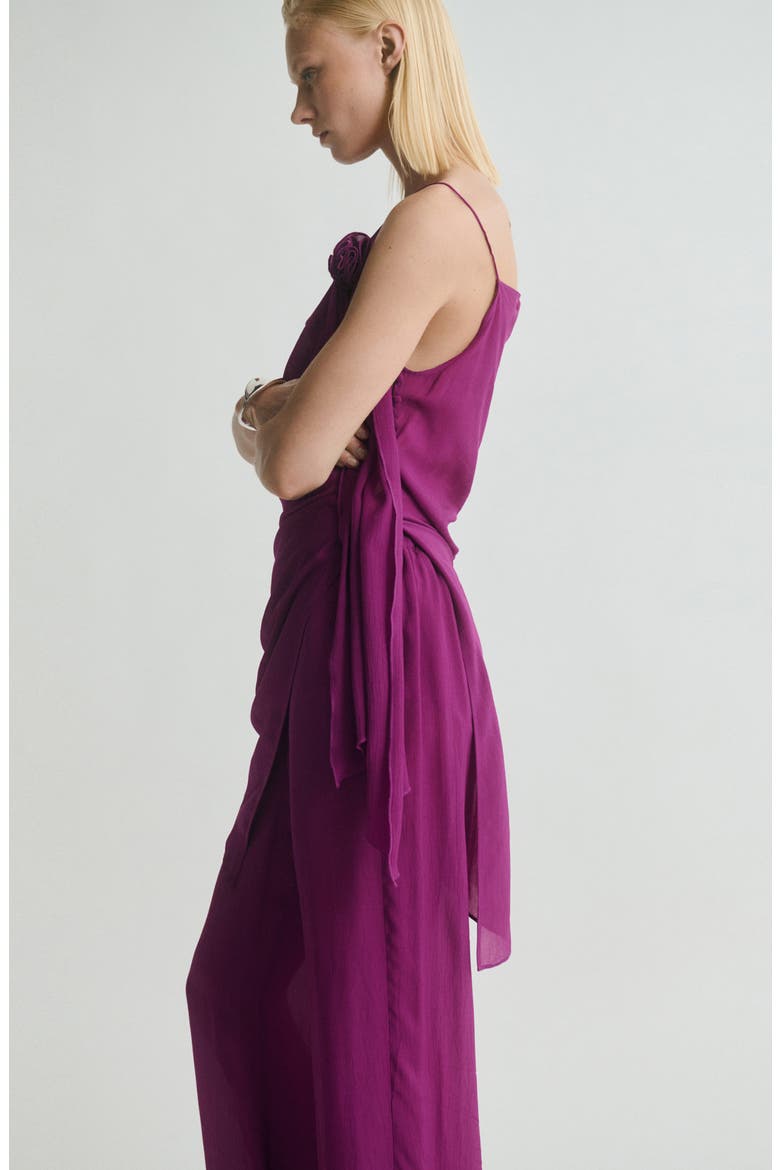 Satin Straight Leg pants, Alternate, color, PURPLE