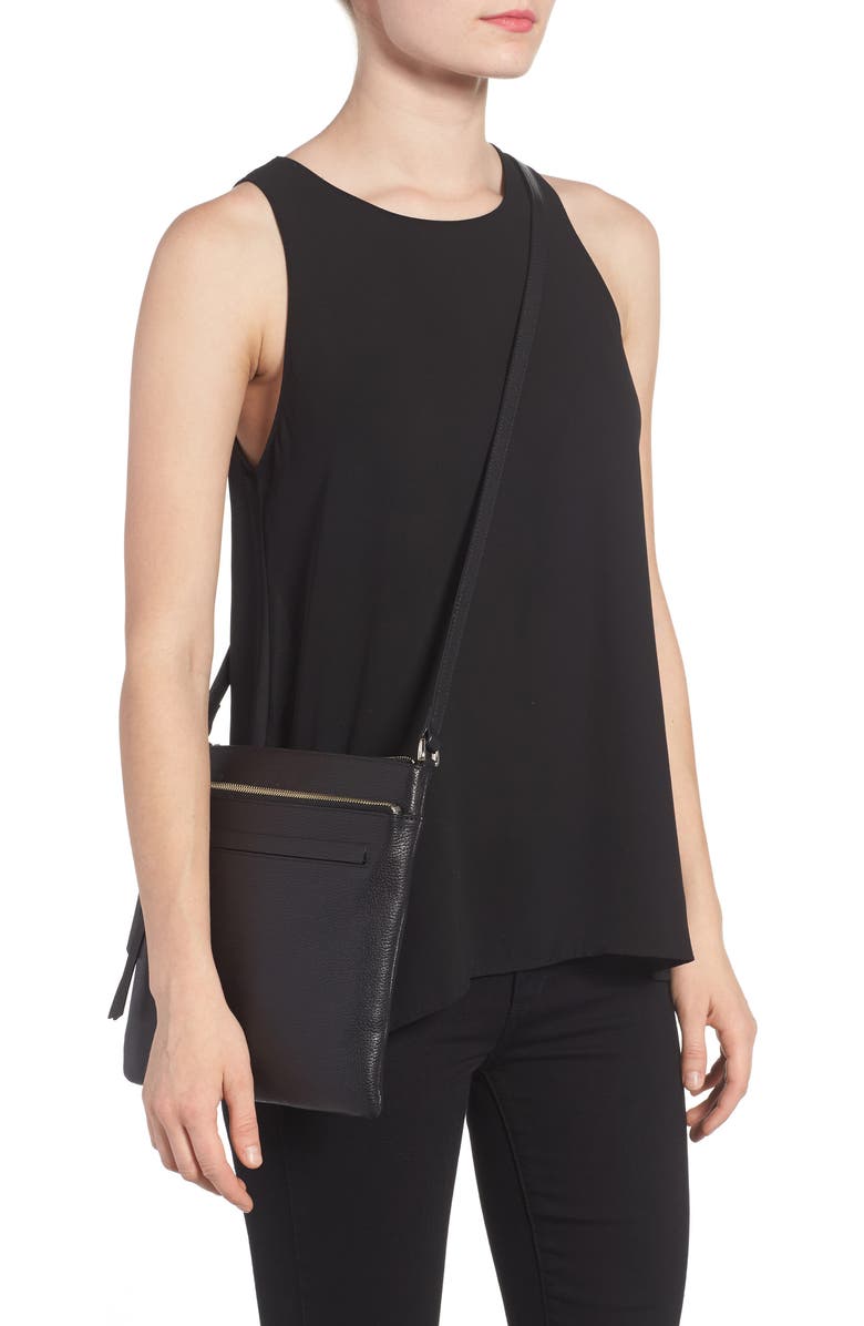 Nordstrom Finn Leather Crossbody Bag, Alternate, color,