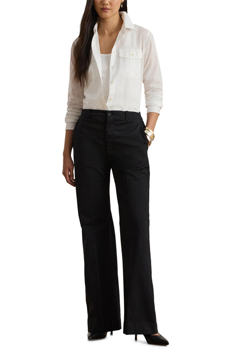 Lauren Ralph Lauren Courtenay Cotton Voile Button-Up Shirt, Alternate, color, White