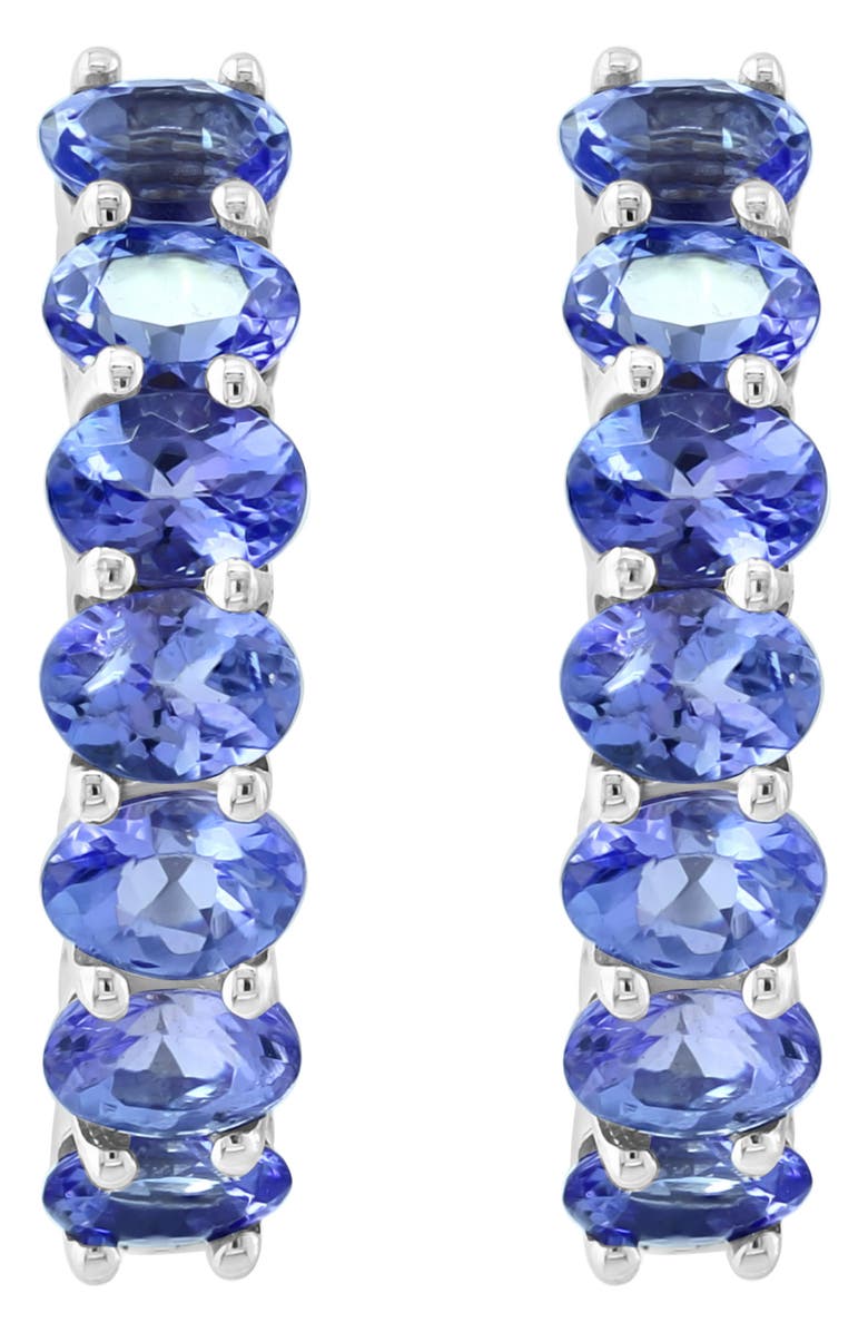 EFFY Sterling Silver Tanzanite Hoop Earrings, Alternate, color,